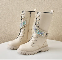 The Sparkle Strap Combat Boots