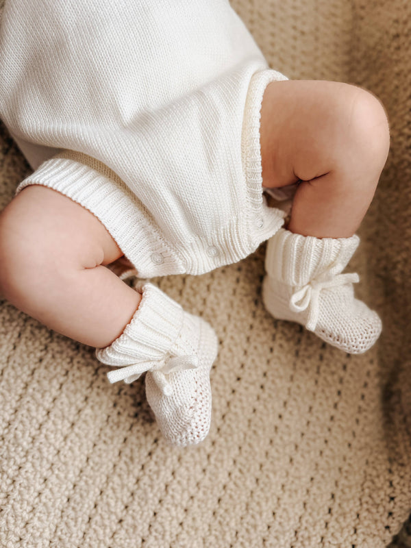 The Knit Booties - Cloud