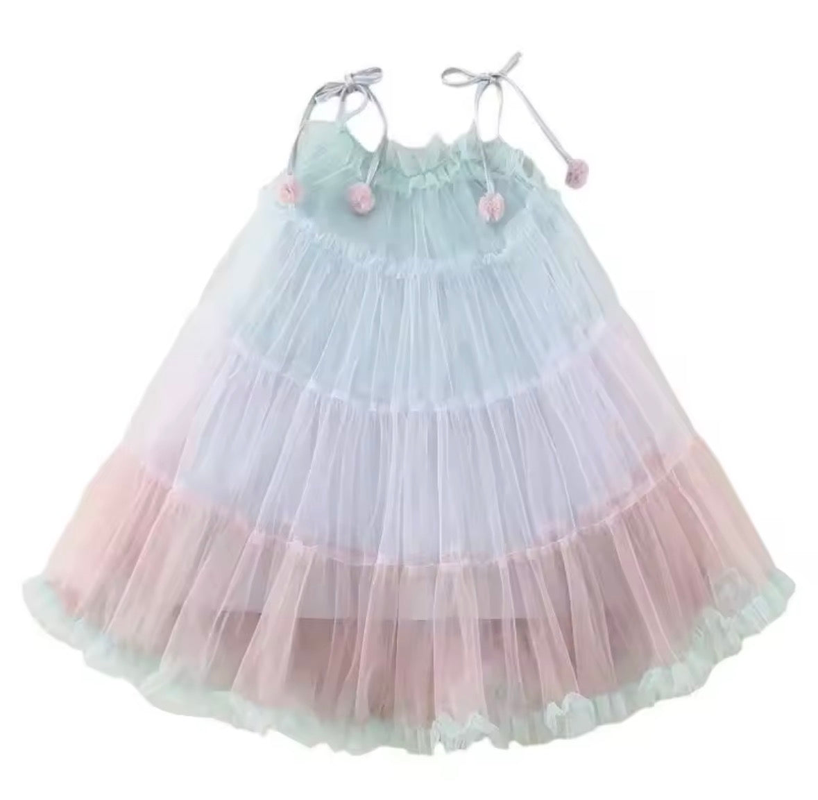 The Mermaid Dreams Pom Pom Tulle Dress