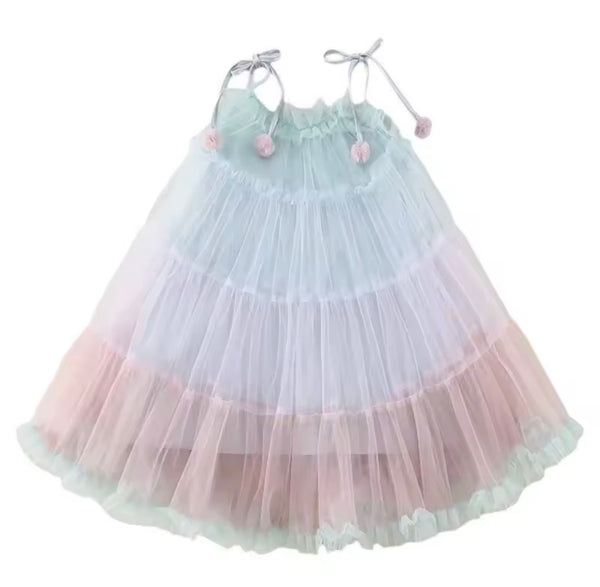 The Mermaid Dreams Pom Pom Tulle Dress