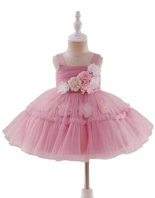 Baby Blush Blossom Tulle Dress
