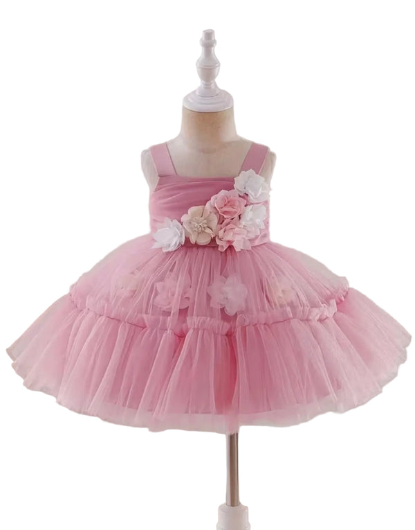 Baby Blush Blossom Tulle Dress