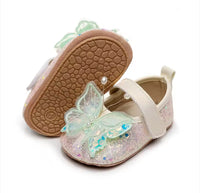 The Butterfly Wings Glitter Crib Shoe