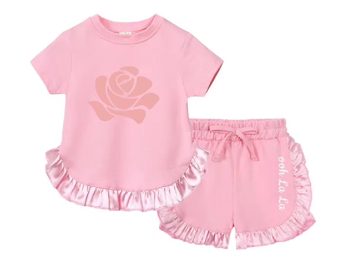 The Signature Rose Ruffle Short and T-Shirt Set