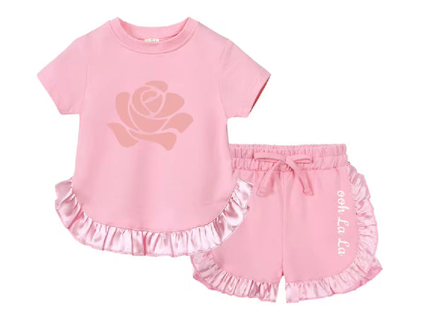 The Signature Rose Ruffle Short and T-Shirt Set