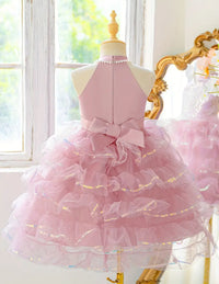 The Blush Pink Sequin Tulle Princess Dress for Girls | Birthday, Flower Girl & Special Occassion Dress
