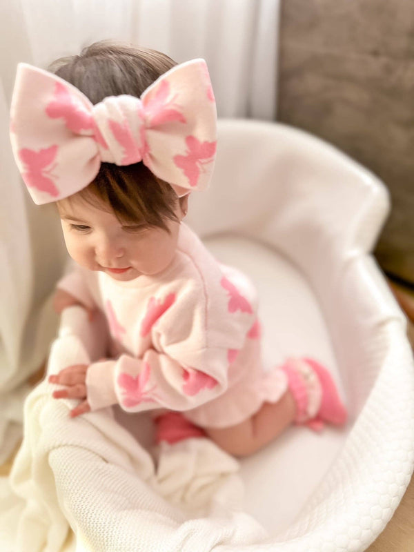 Flutter Knit Bow Headband