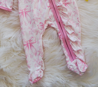 Baby Girls Sleepers Jumpsuit - Blush & Bows Garden