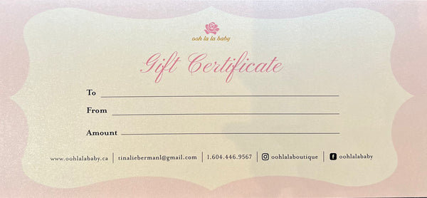 Ooh La La Boutique Gift Card