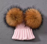 The Double Pom Real Fur Toques