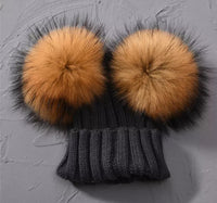 The Double Pom Real Fur Toques