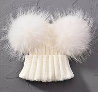 The Double Pom Real Fur Toques