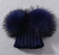 The Double Pom Real Fur Toques