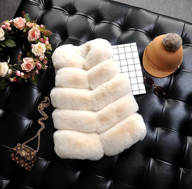 The Mini Long Faux Fur Vest