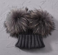 The Double Pom Real Fur Toques